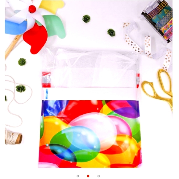 Packaging Mailers Flat 10x13 party balloon theme. Pack of 15 - Picture 2 of 4